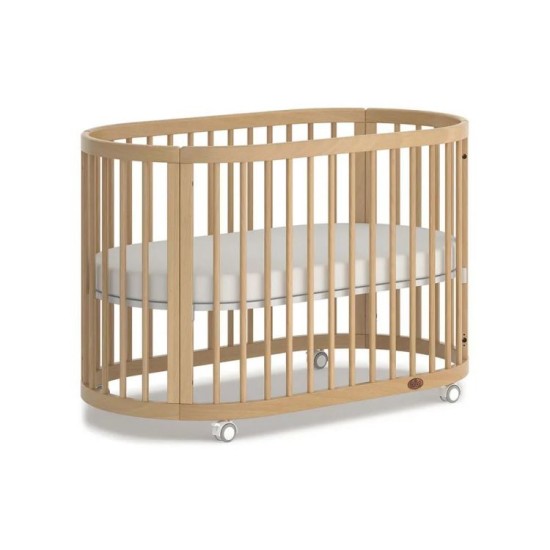 Convertible Round Oval Wood Toddler Child Cot Bed Baby Crib 4 In 1