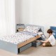 Pine Wood Single Child Bed Simple Wooden Kids Bed with Underbed Drawers