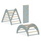  Climbing Frame 3 Piece Set Wooden Indoor Kids Climbing Triangle Arch Wood Toddler Children Climbing Frame