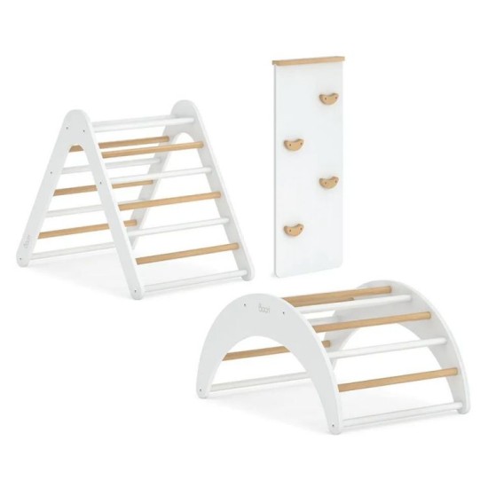  Climbing Frame 3 Piece Set Wooden Indoor Kids Climbing Triangle Arch Wood Toddler Children Climbing Frame