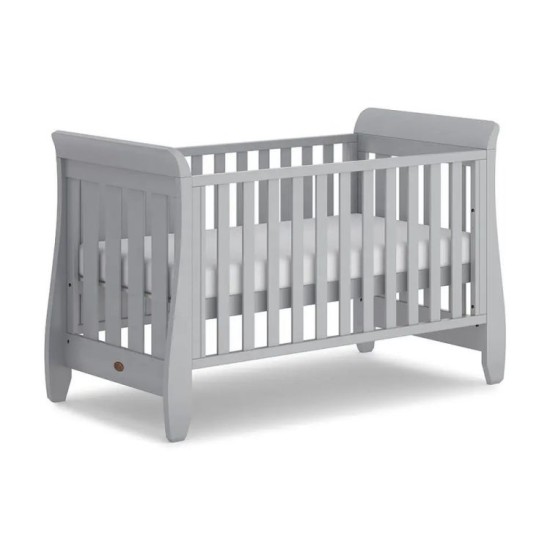 Nursery Furniture Convertible Kids' Baby Cots Designs Solid Wood 2 In 1 Grey Adjustable Baby Crib