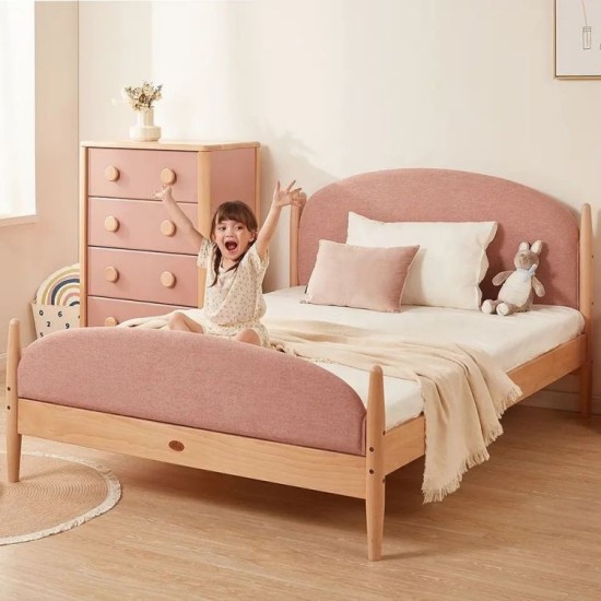 Bedroom Furniture Solid Children Wood King Size Kids Double Bed