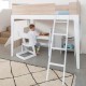 Fantastic Custom Built Small Kids Adjustable Double Loft Natural Solid Wood Bunk Beds With Stairs