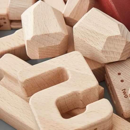 Small Wood Construction Kids Baby Toy Building Blocks For Children