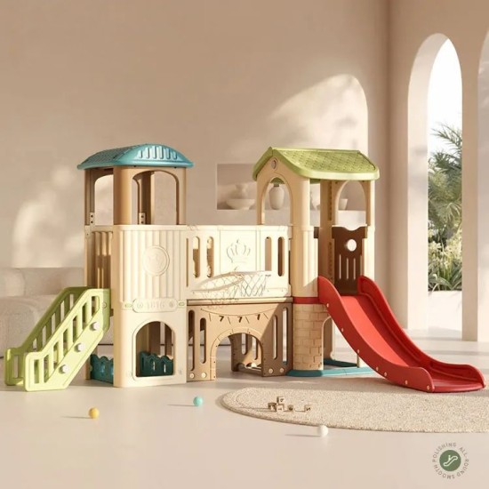 Easy To Assemble Castle Playhouse Tobogan Enfant Slides For Kids Plastic 6 Years Baby Boy Toys Indoor Cute Big Playhouse For Kid