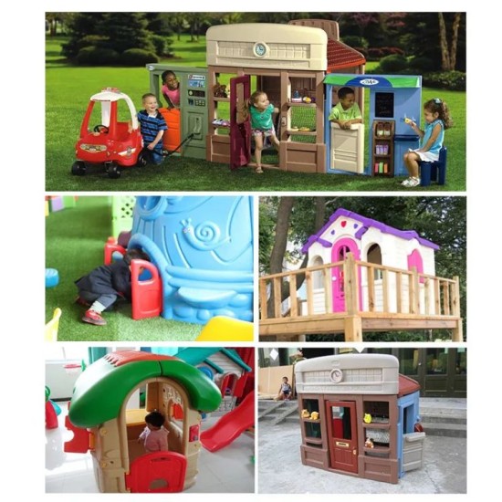 Baby plastic playhouse outdoor playhouse Children's outdoor playground equipment set kindergarten